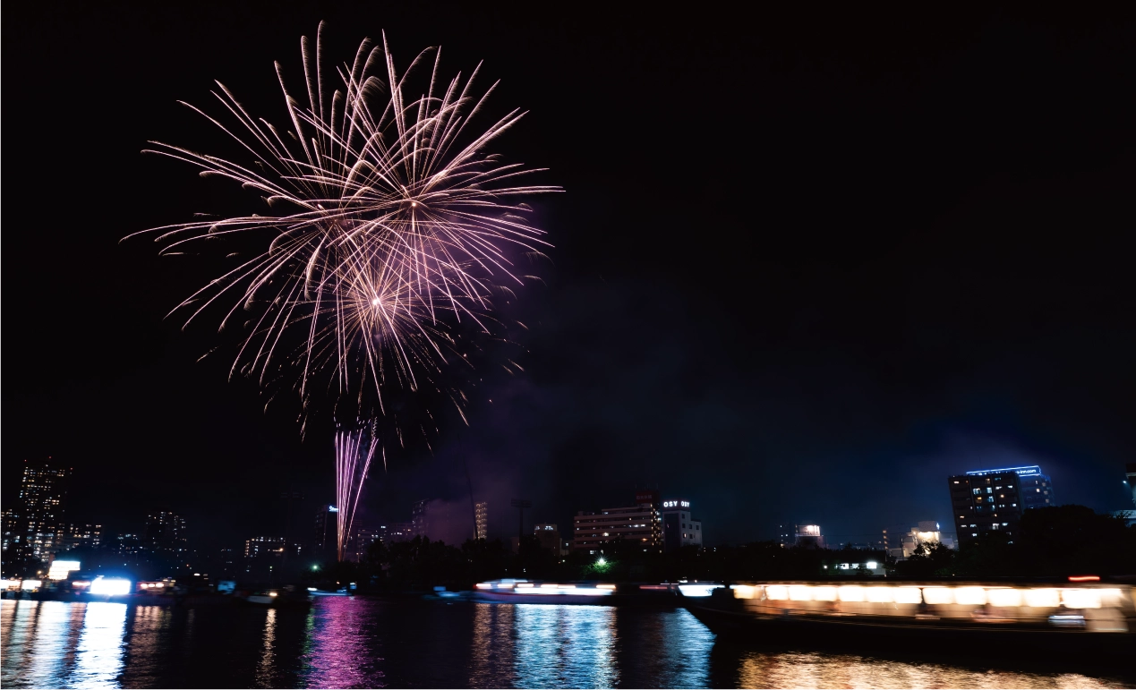 天神祭 船渡御の様子