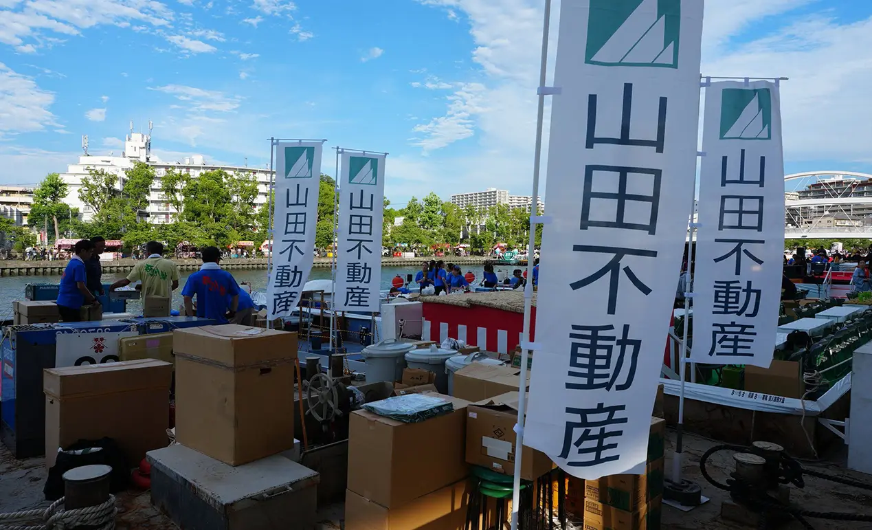 天神祭 船渡御の様子